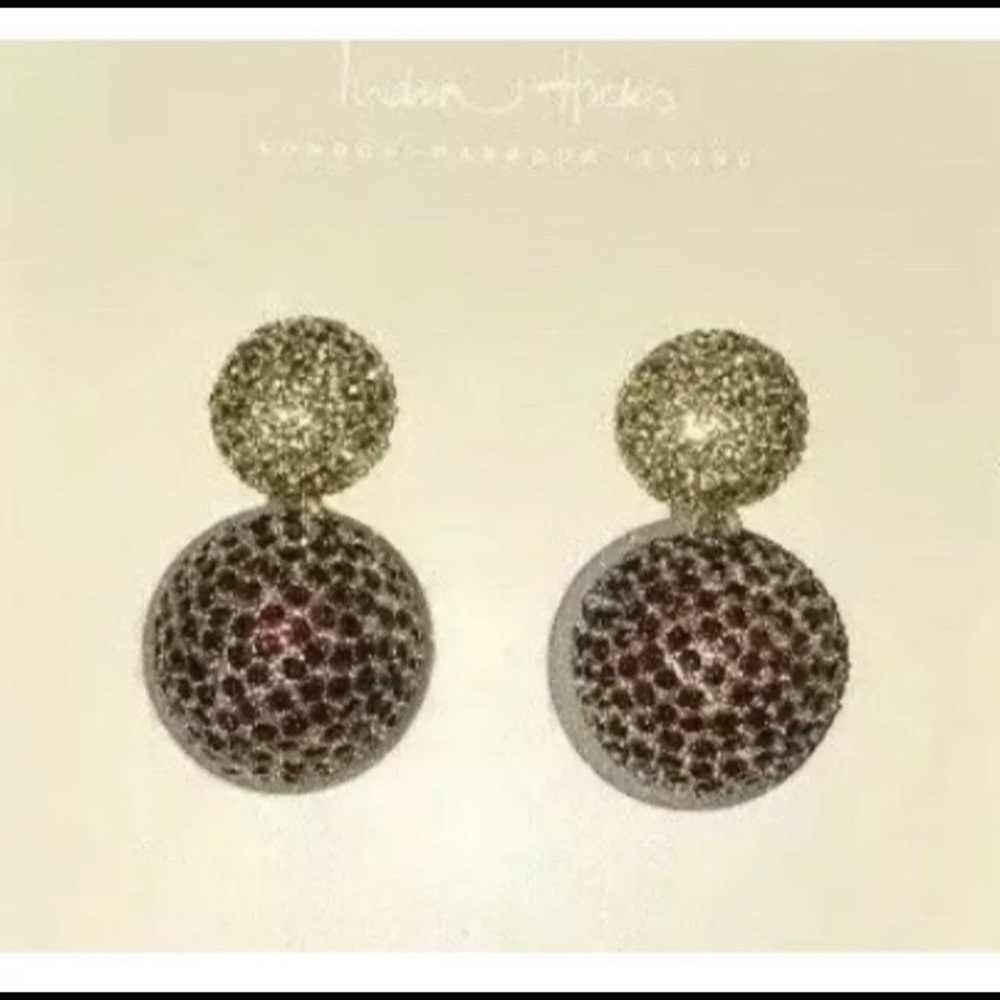 New In Box India Hicks Ruby Moon Earrings